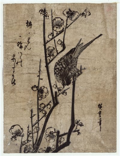 Plum Blossom and Bush Warbler by Utagawa Hiroshige